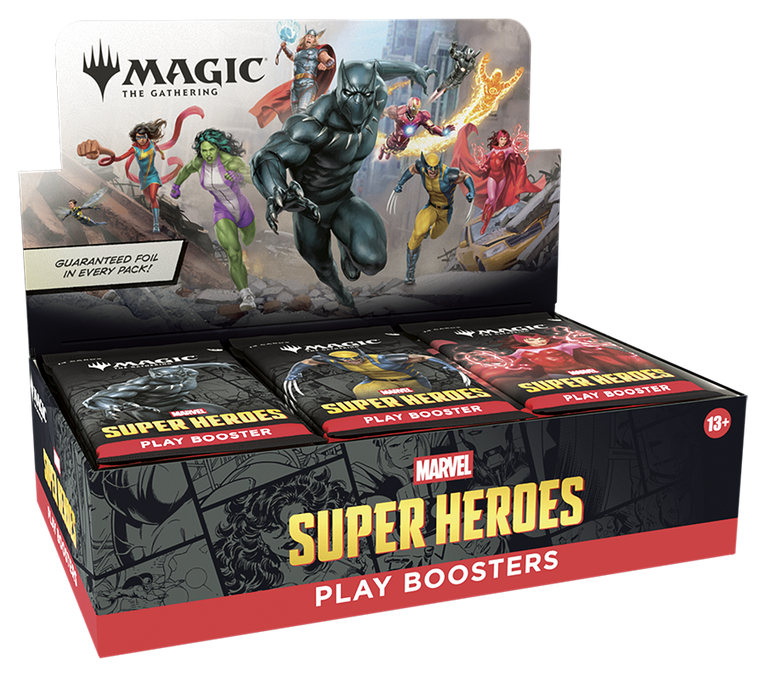 Magic Marvel Super Heroes Play Booster Display EN