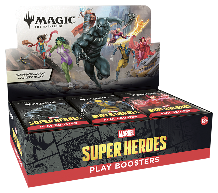 Magic Marvel Super Heroes Play Booster Display EN