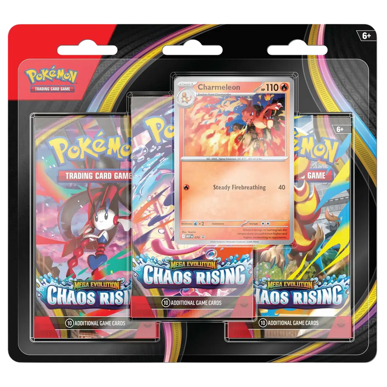 Pokémon Mega-Entwicklung Rising Chaos 3-Pack Blister EN