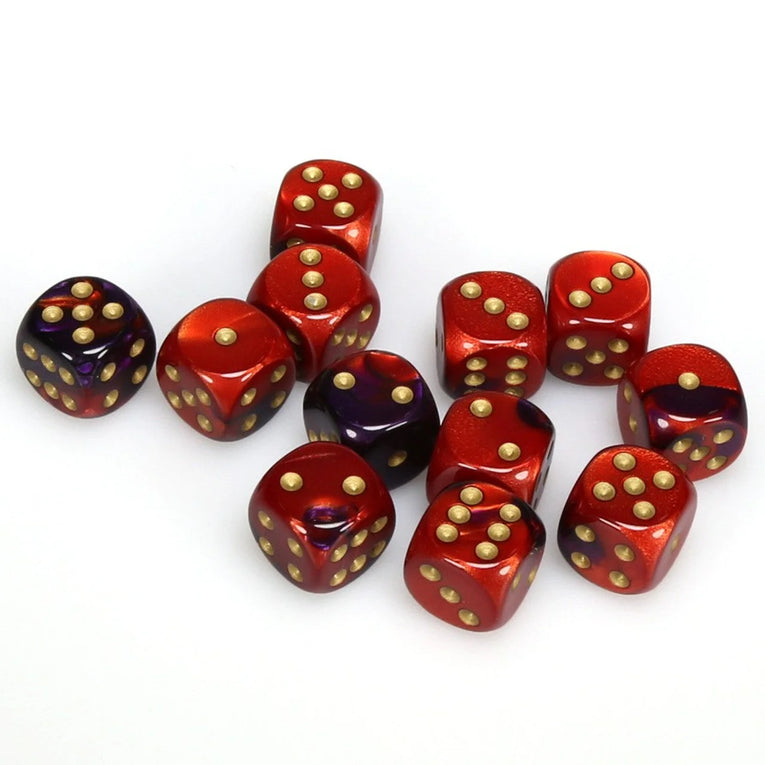 Chessex - 16mm - 12 Dice - Verschiedene Farben TCG Zubehör