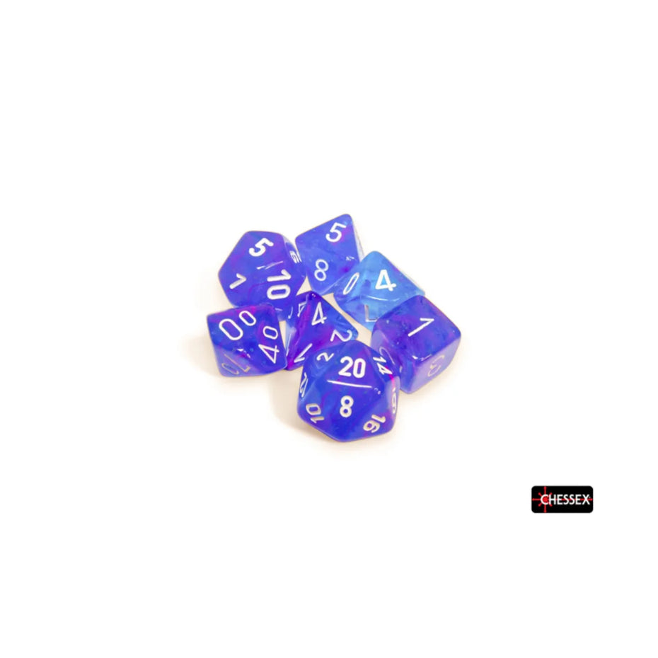 Chessex - 7-Die Set - Nebula Aura/White TCG Zubehör