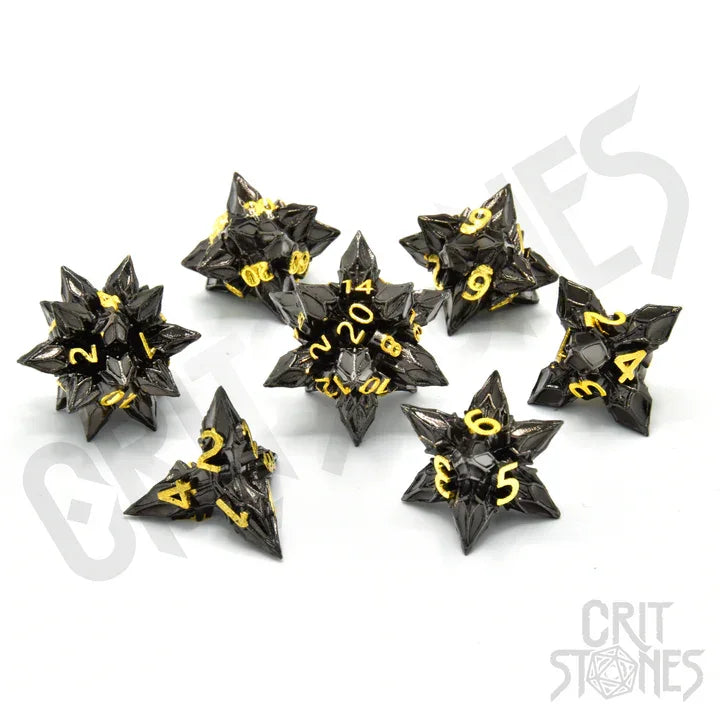 CritStones Metall RPG Dice Set Royal Bane Rollenspiele