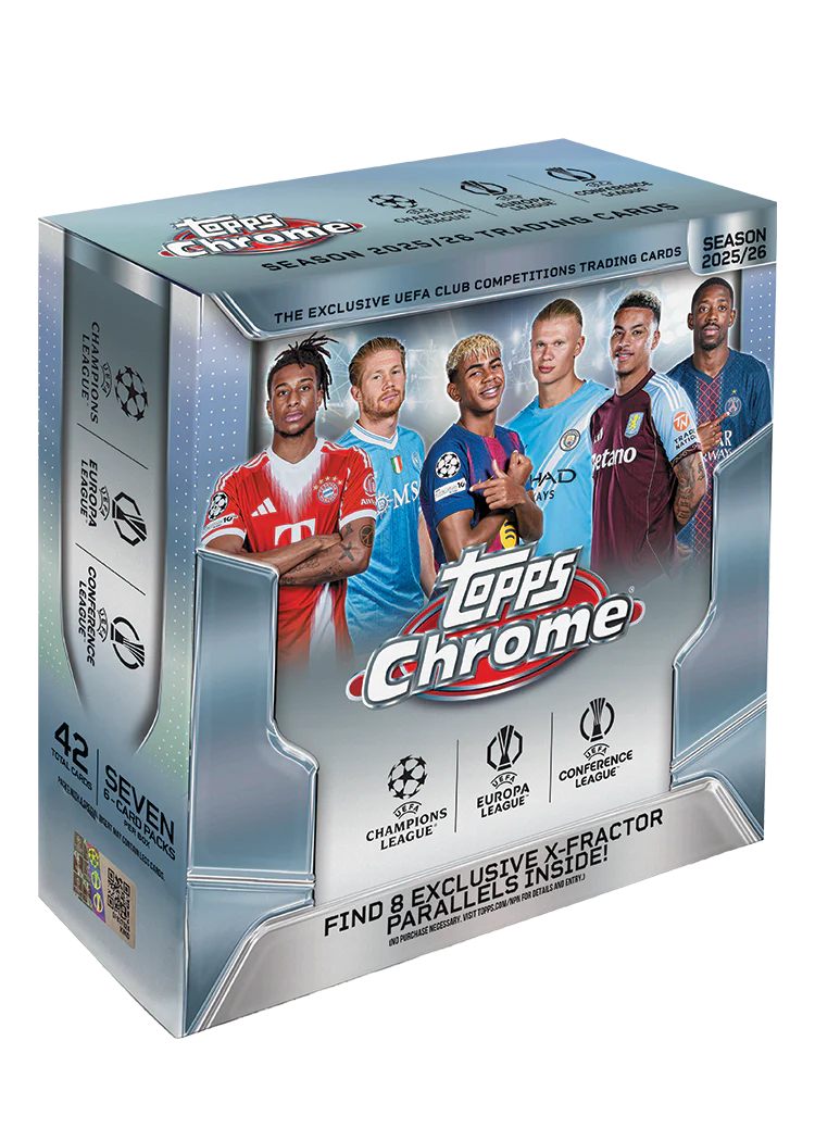 Topps Chrome UEFA Club Competitions Mega Box 2025/2026