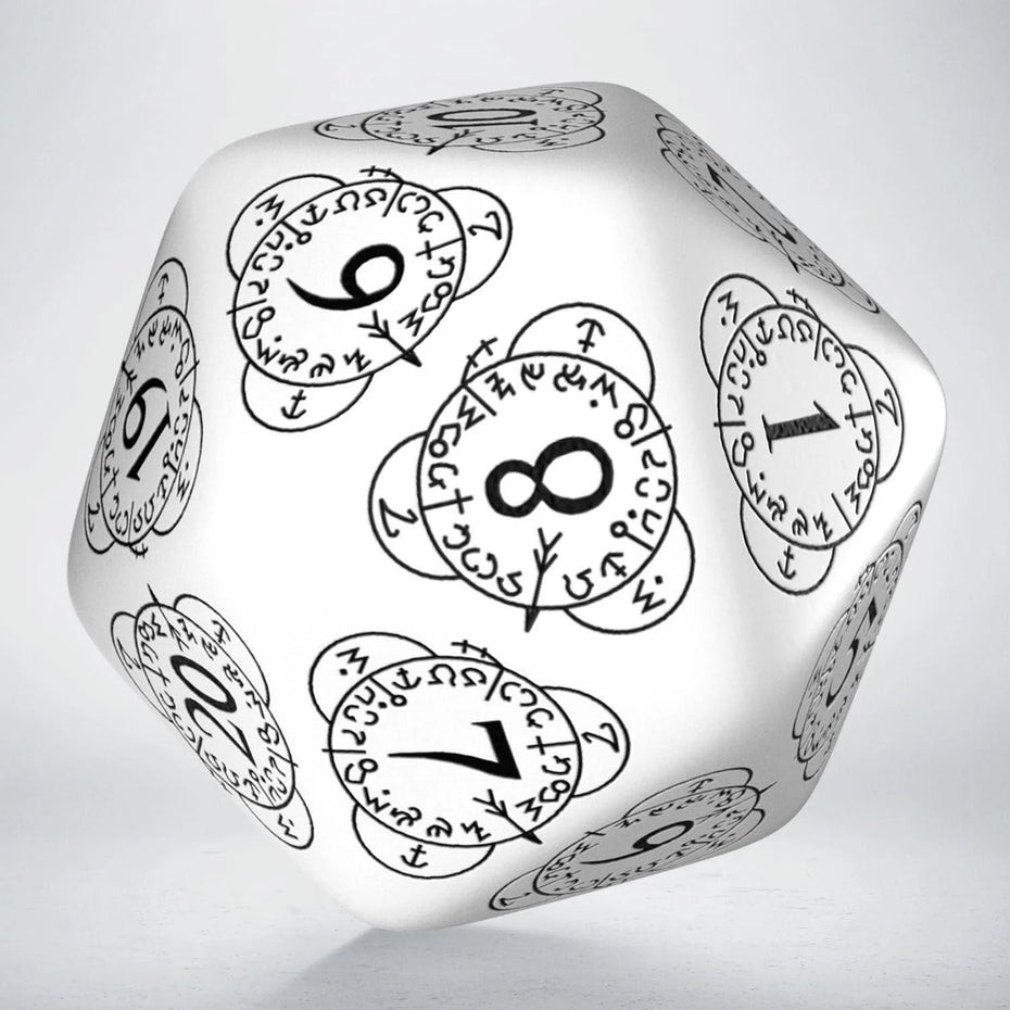 D20 Level Counter Dice - White/Black TCG Zubehör