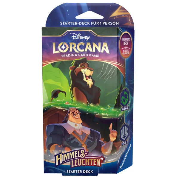 Disney Lorcana Himmels Leuchten Starter Deck DE Smaragd