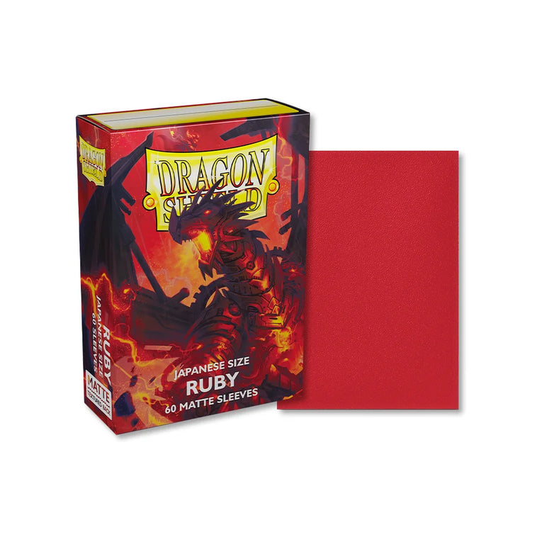 Dragon Sleeves Japanese Size Matt Sleeves Ruby TCG Zubehör