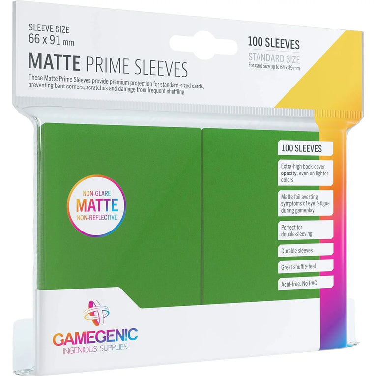 Gamegenic - Matte Prime Sleeves - Standard Size Green TCG