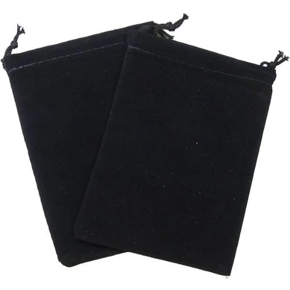 Large Suedecloth Dice Bags - Black Rollenspiele Zubehör
