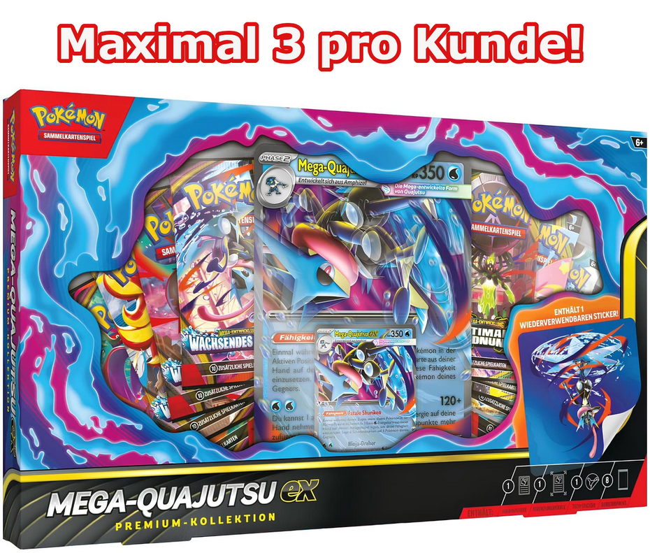 Pokémon Mega Quajutsu ex Premium-Kollektion DE