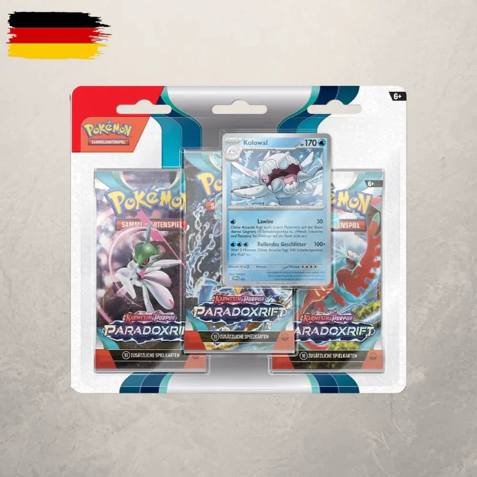 Pokémon 3er Pack Blister Paradox Rift DE Kolowal