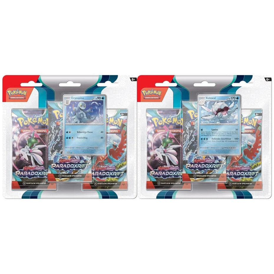 Pokémon 3er Pack Blister Paradox Rift DE Sammelkartenspiel