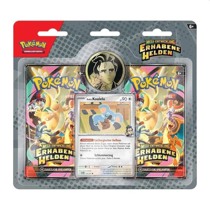 Pokémon Erhabene Helden 2-Pack Blister DE Aokis Koalelu