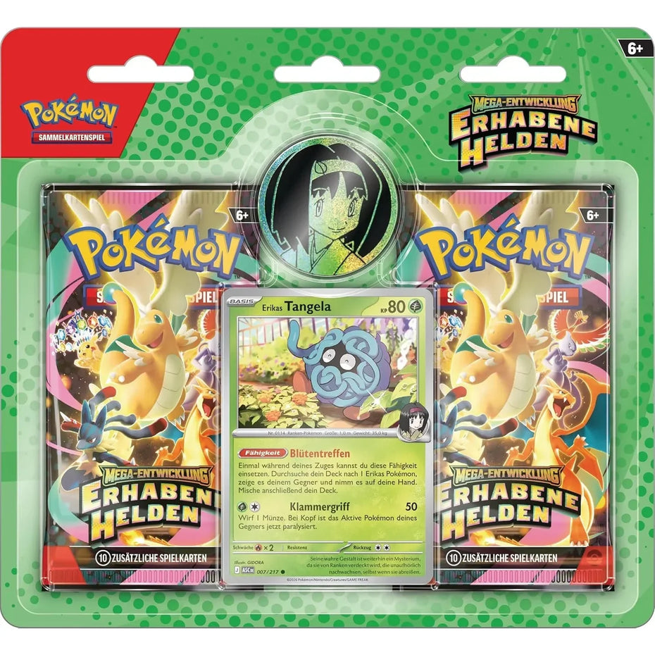 Pokémon Erhabene Helden 2-Pack Blister DE Erikas Tangela