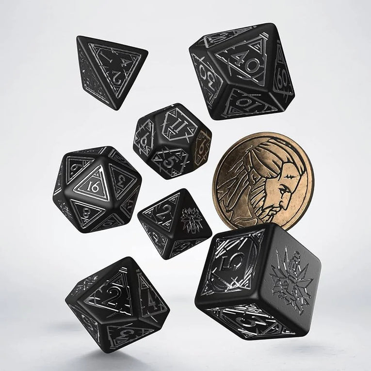 The Witcher - Dice Set - Geralt - Silver Sword Pen & Paper