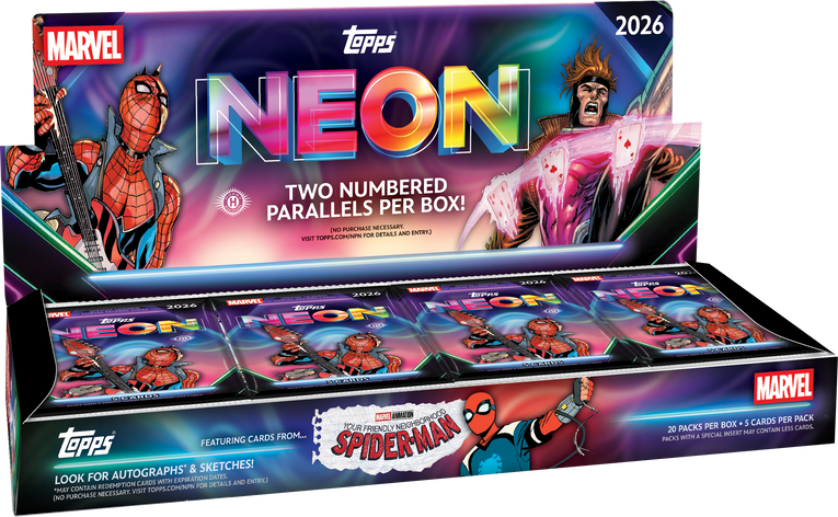 Topps Marvel Neon 2026 Hobby Box – Originalverpackung