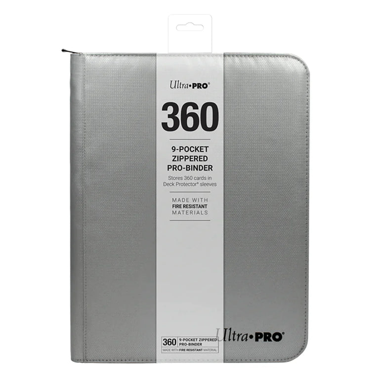 Ultra PRO - 9-Pocket - Zippered - PRO Binder Silver TCG