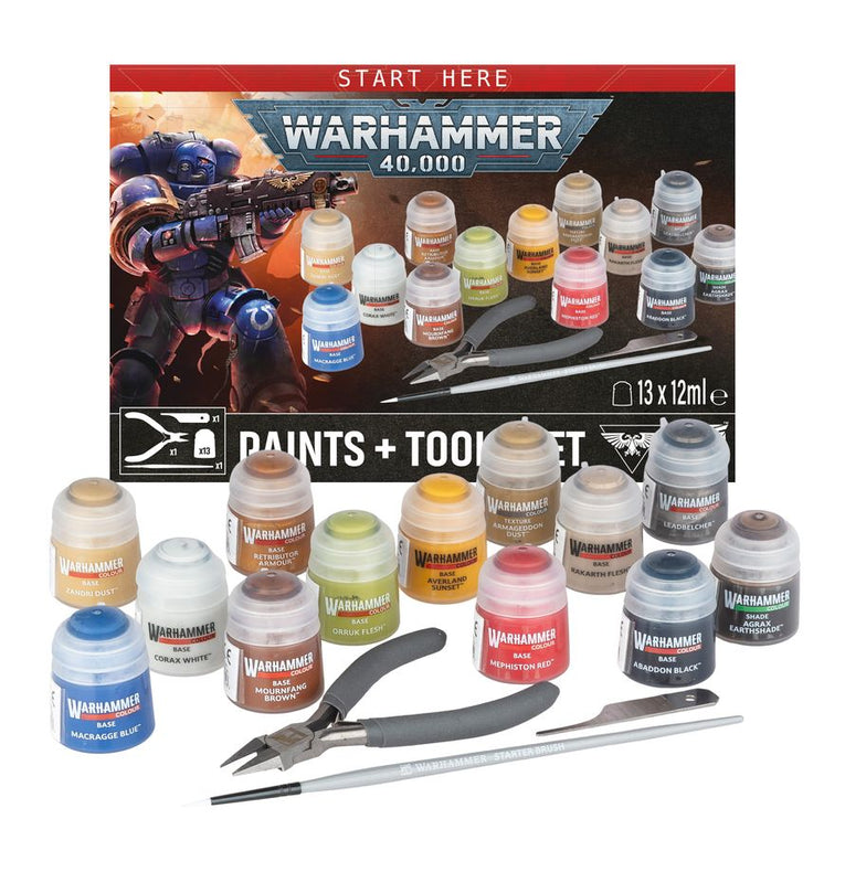 Warhammer 40k Farben + Werkzeugset