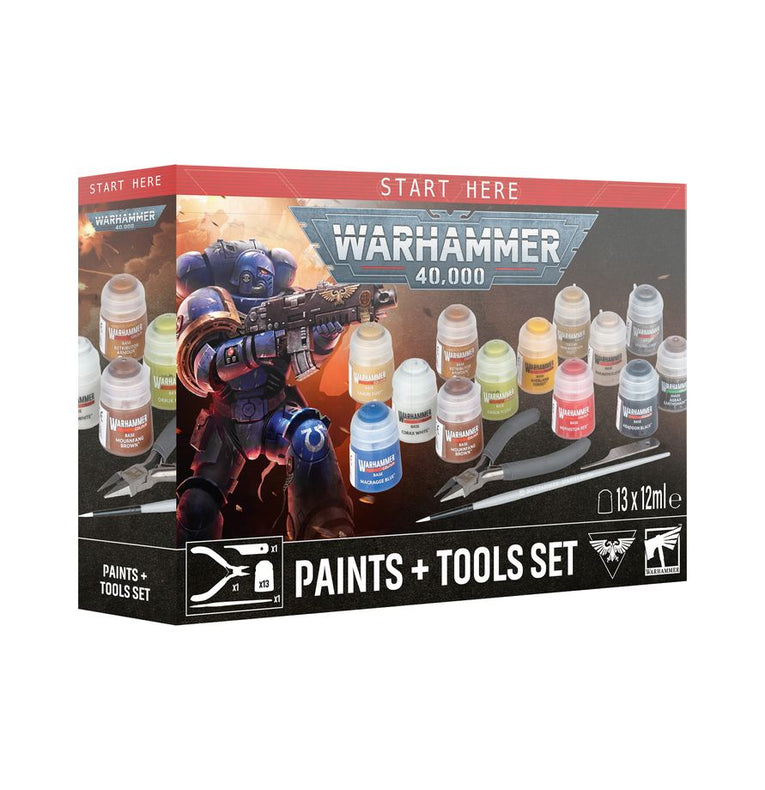Warhammer 40k Farben + Werkzeugset