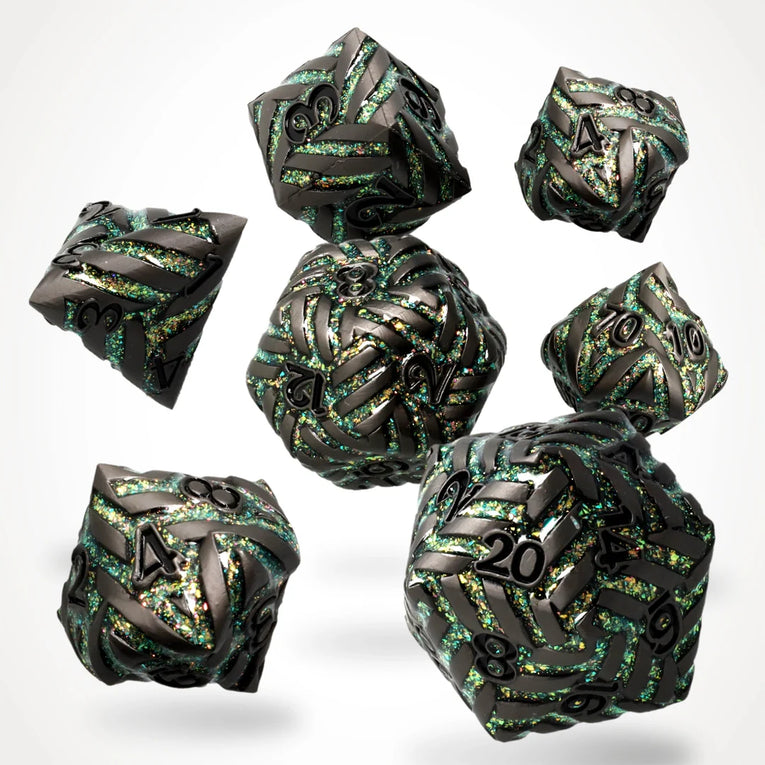 CritStones Metall RPG Dice Set