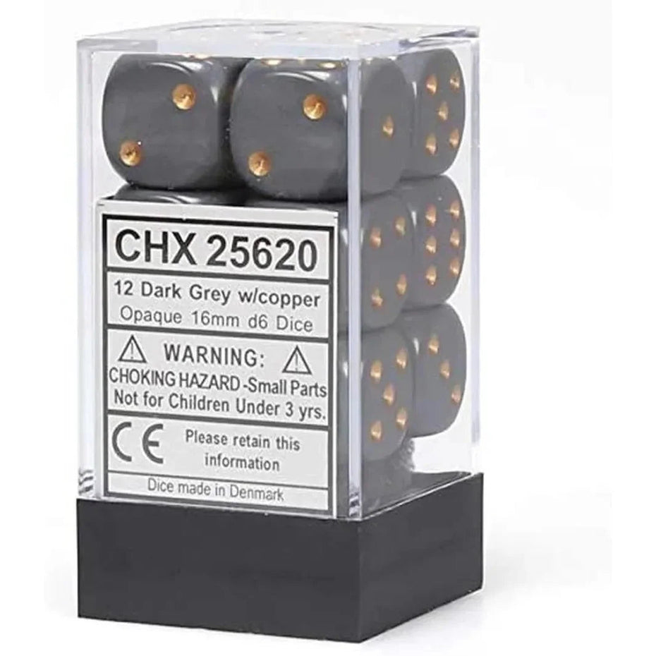 Chessex - 16mm - 12 Dice - Verschiedene Farben TCG Zubehör