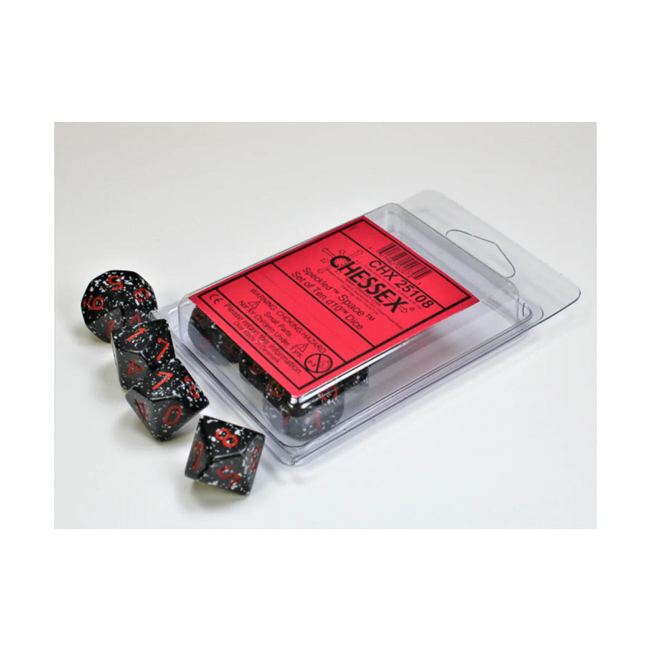 Chessex - Set of Ten d10 Dice Speckled - Space TCG Zubehör
