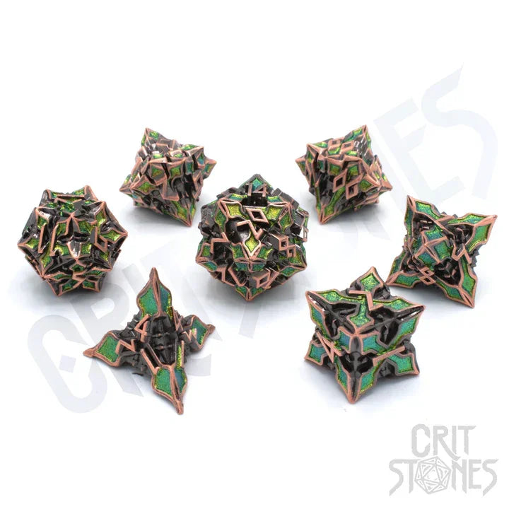 CritStones Metall RPG Dice Set Elfan Woods Rollenspiele