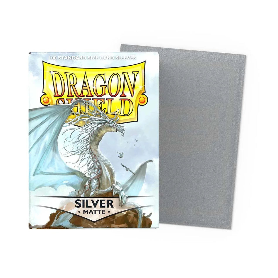 Dragon Sleeves - Standard Size - Matte Silver TCG Zubehör