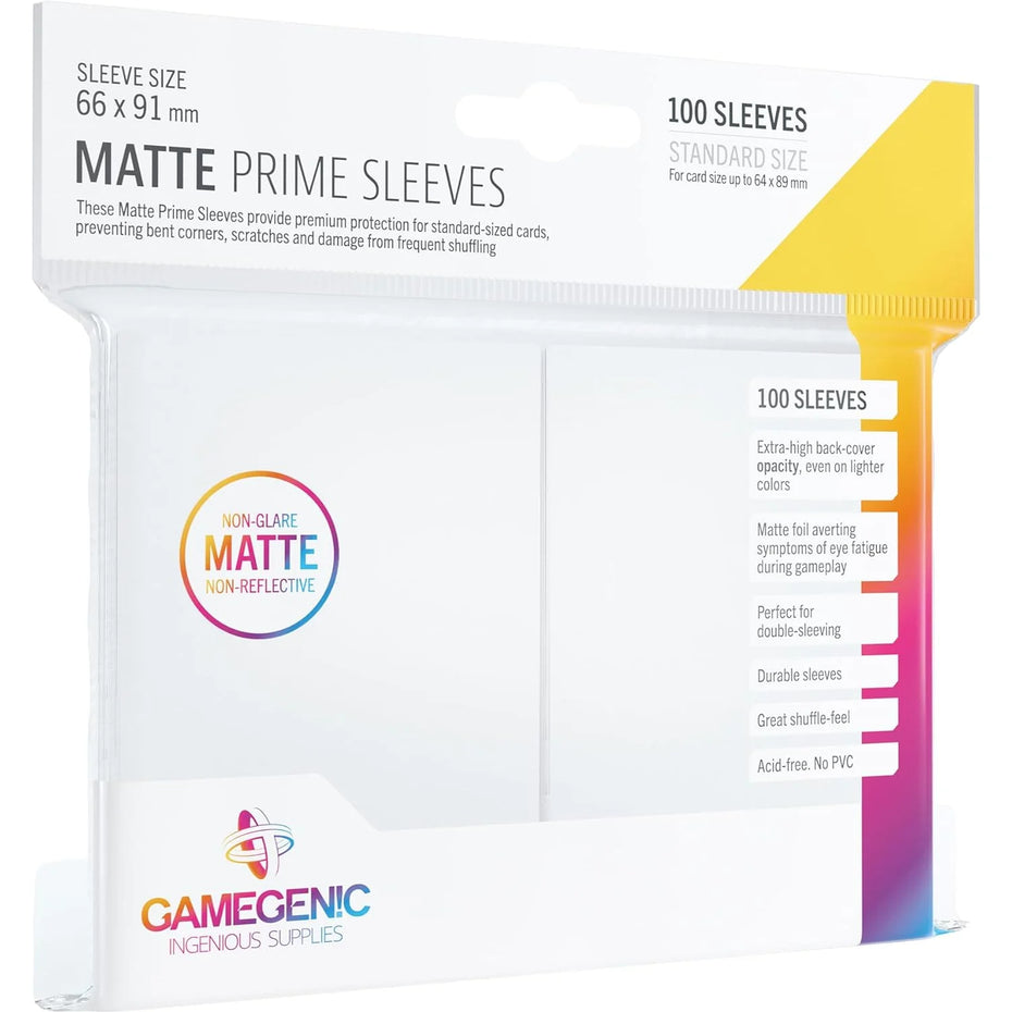 Gamegenic - Matte Prime Sleeves - Standard Size White TCG