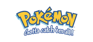 Klassisches Pokémon-Logo mit dem Slogan ’Gotta catch ’em all!’ in Blau- und Gelbtönen.