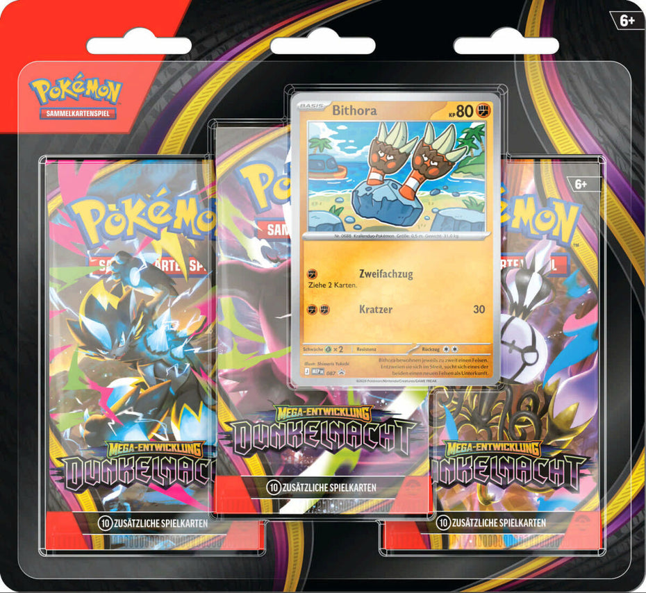 Pokémon Mega Entwicklung Dunkelnacht 3-Pack Blister DE