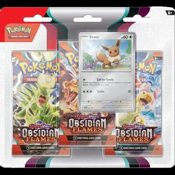 Scarlet & Violet Obsidian Flames 3er Blister - EN Evoli