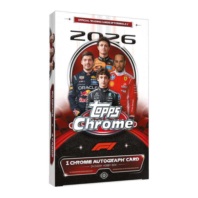 Topps Chrome Formula 1 2026 Hobby Box – Box ohne separat abgebildeten Booster